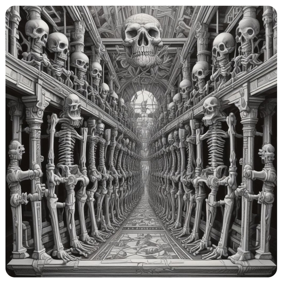 Skull and Skeleton Art Print - Picture 1 of 1